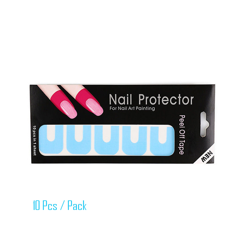 Addfavor 26pc nail gel model stel anti-overflow u form neglelak beskyttelse tape negle kunst maleri hegn ramme negle diy kit: Bbt 106 blå