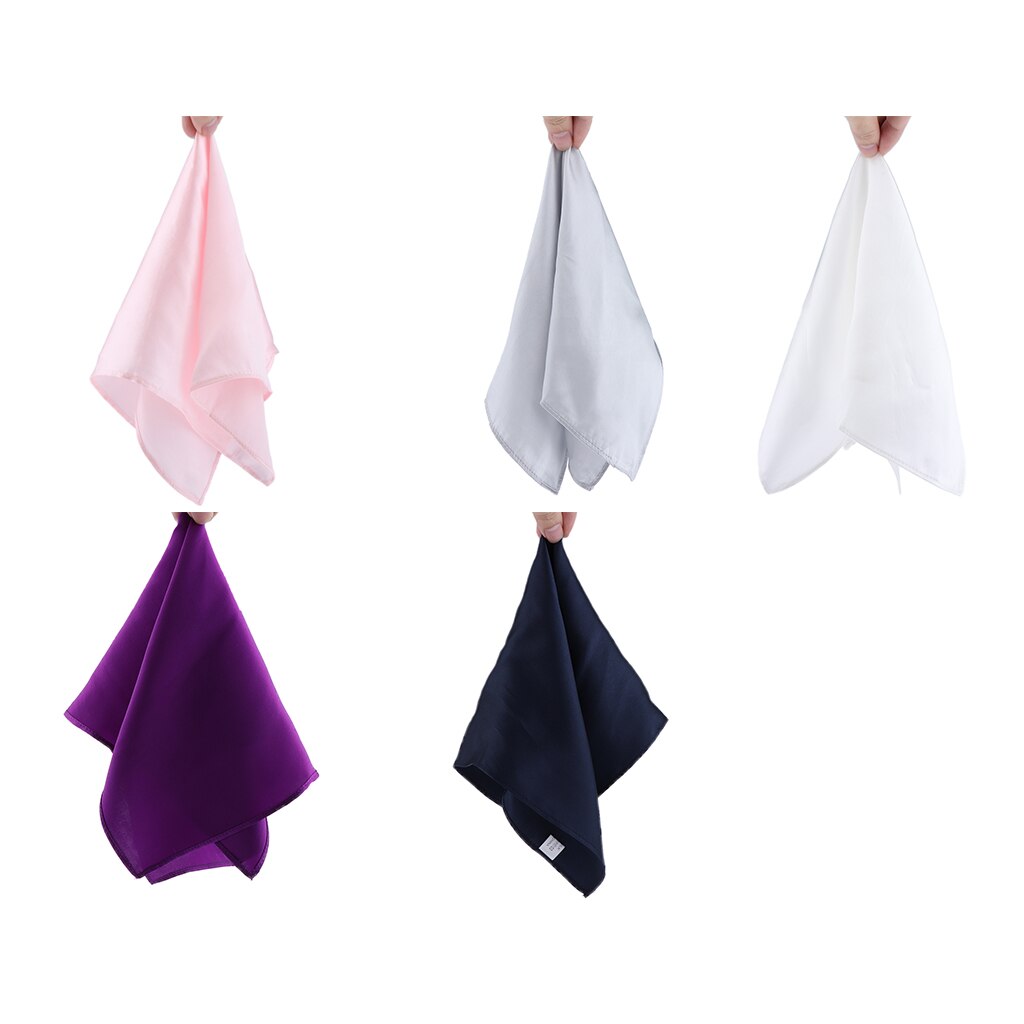 Mouchoir à poches pour hommes | Soie mûre, douce, carré uni, couleurs variées, pour fêtes de soirée d'église de mariage, 100%