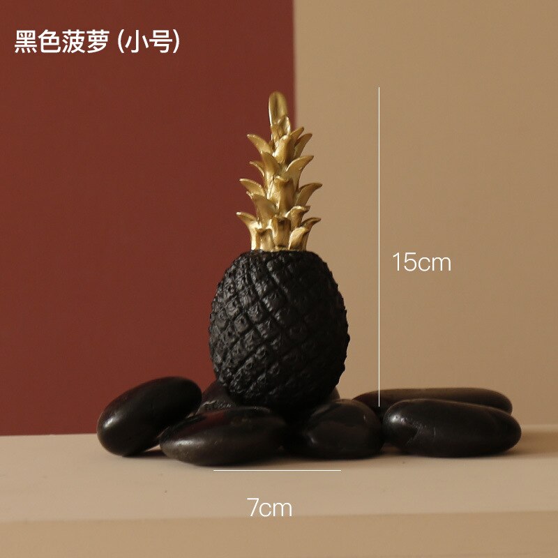 Artisanat nordique d&#39;ananas, décoration créative de fruits de bureau, décoration de salon, de doré, accessoires de décoration pour la maison: B
