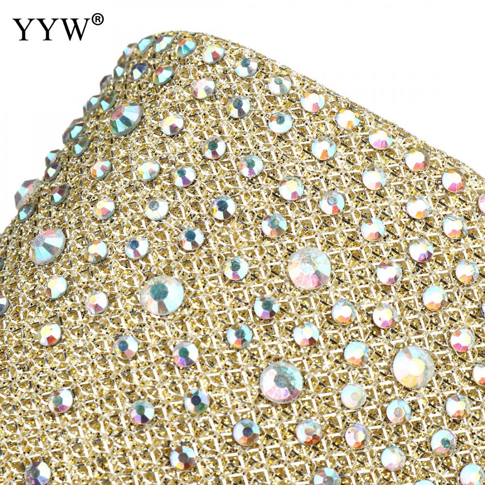 Champagne Envelope Small Clutch Bag Evening Bag With Detachable Chain Crystal Beaded Evening Bag Gold Wedding Clutch Purse Sac