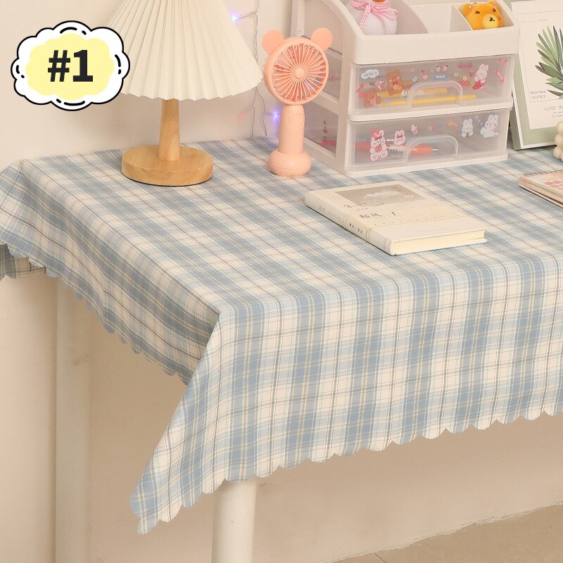 Mantel a cuadros para Mesa, tapete Rectangular para dormitorio, vestidor, escritorio, decoración De: Tablecloth S1 / L 100x145cm