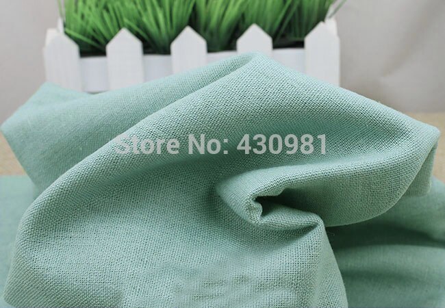 100*140cm Aqua Blue Patchwork Linen Cotton Fabric For Bedding Home textiles