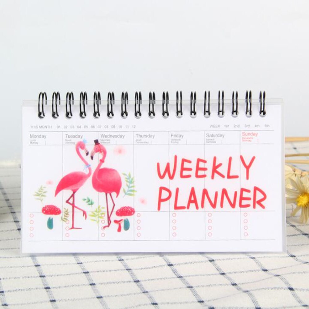 50 Sheets 100 Pages Undated Weekly Daily Desk Planner Efficient Scheduler Memo Pad Appointment Book Organizer Weekly Planner: Ostrich