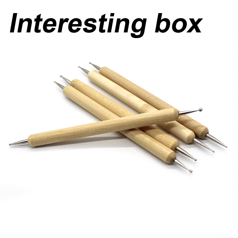 Creasing pen (set) round head creasing pen DIY soft clay hand-made pottery point flower paper ball bar tool