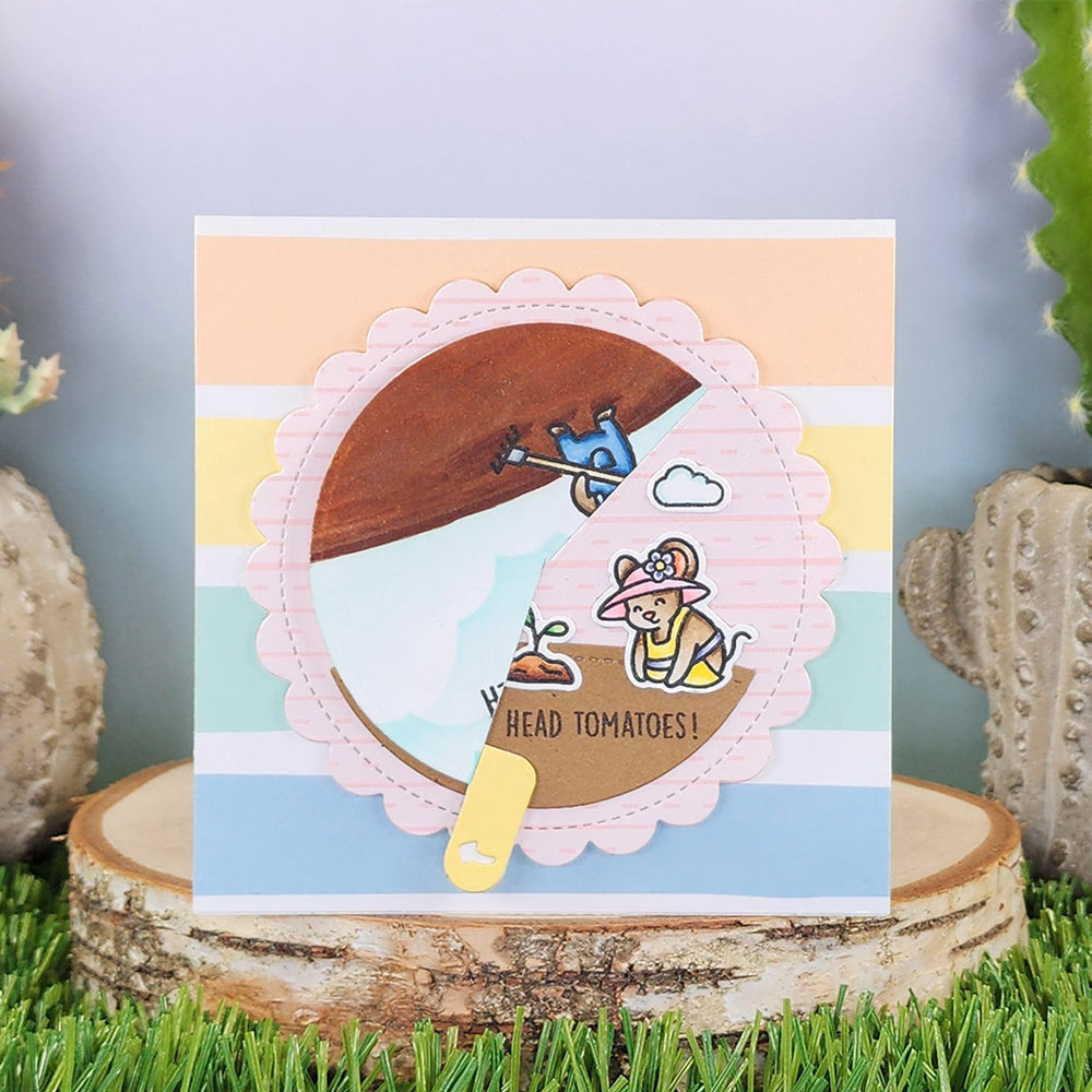 Solsikke gulerødder vandkande grøntsager hus regnbue cirkel metal skæremaller scrapbooking stencil gør-det-selv håndværk kortfremstilling  l01