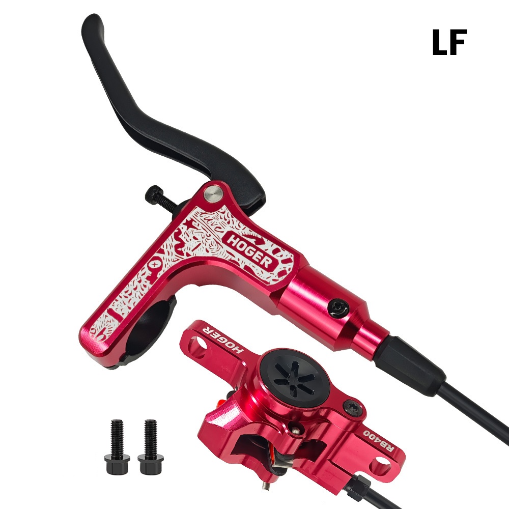 HOGER MTB Fahrrad Hydraulische Scheibenbremse Set 160mm Rotoren Öl Bremssattel Platte Vorne Hinten Mountainbike Klemme 22,2mm Griff EINE Säule: Licht Grau