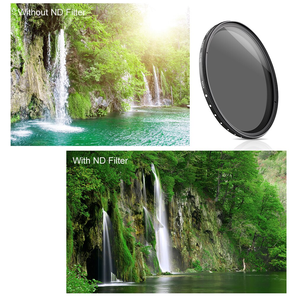 K & F Concept verre mince filtre Variable densité neutre réglable ND 2-400 49/52/55/58/62/67/77/82mm fader DSLR