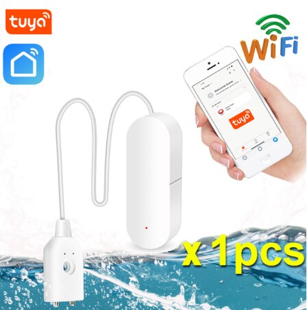Wifi Smart Waterlek Sensor Overloop Flood Waterlek Alarm Smart Water Valve Draadloze Controller Smart Home Systeem Klep