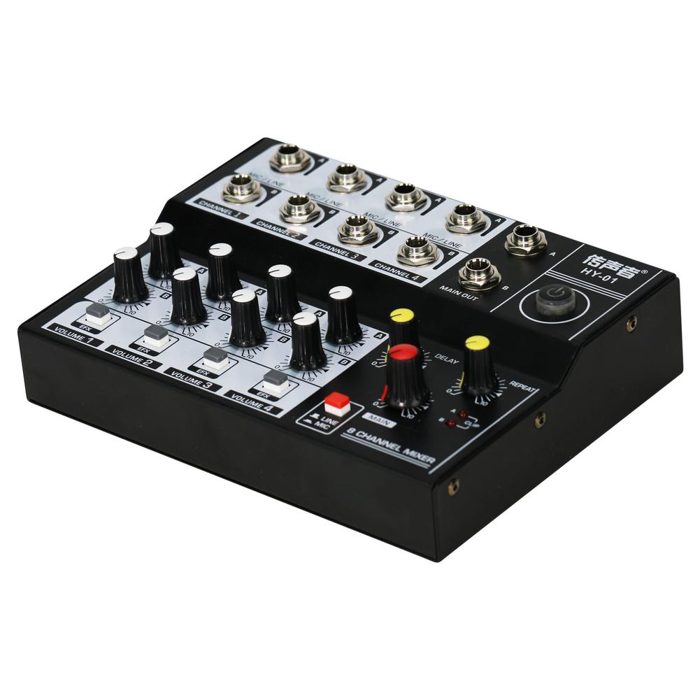 Mini-audiomischpult mit 8 kanälen, Karaoke-mikrofonverstärker, mikrofon-soundmixer und soundkarte für familien-ktv