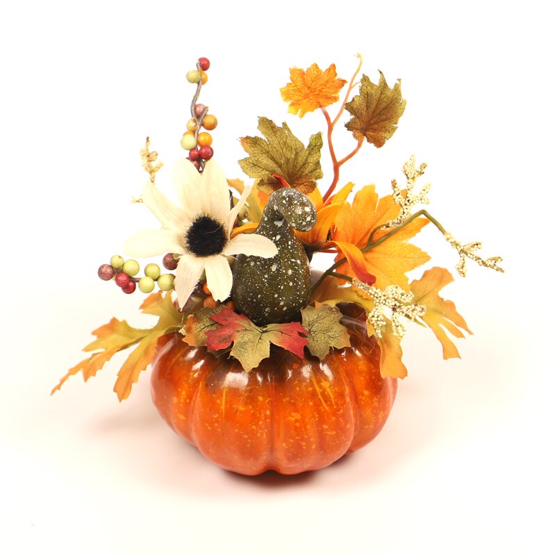 Simulación 3D calabaza hoja de arce Granada decoración de la Mesa Halloween otoño Decoración Accesorios calabaza decoración del hogar: C