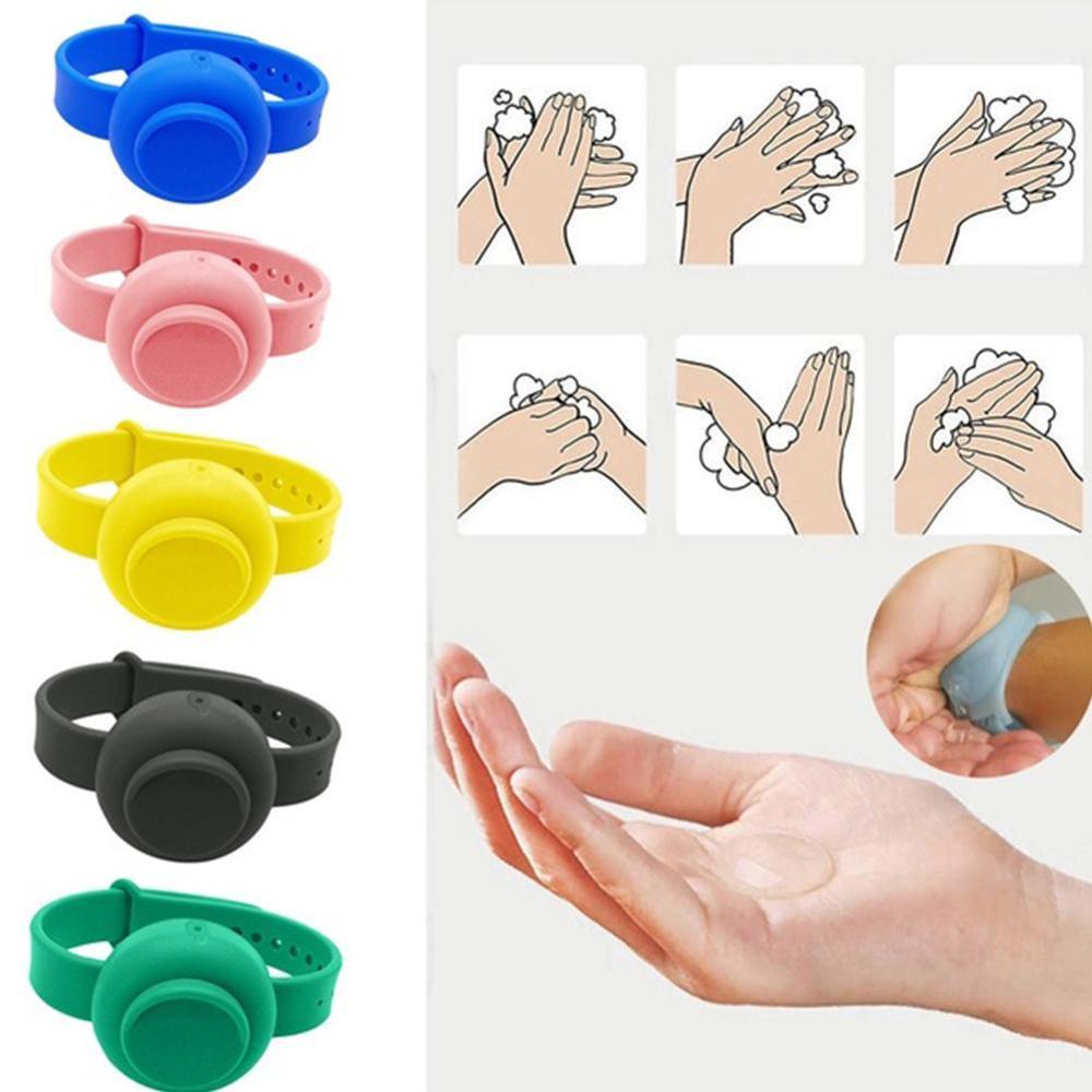 For Adult Kid Portable Wearable Wristband Liquid Soap Hand Washing Dispensing Hand Sanitizer Dispenser bracelet