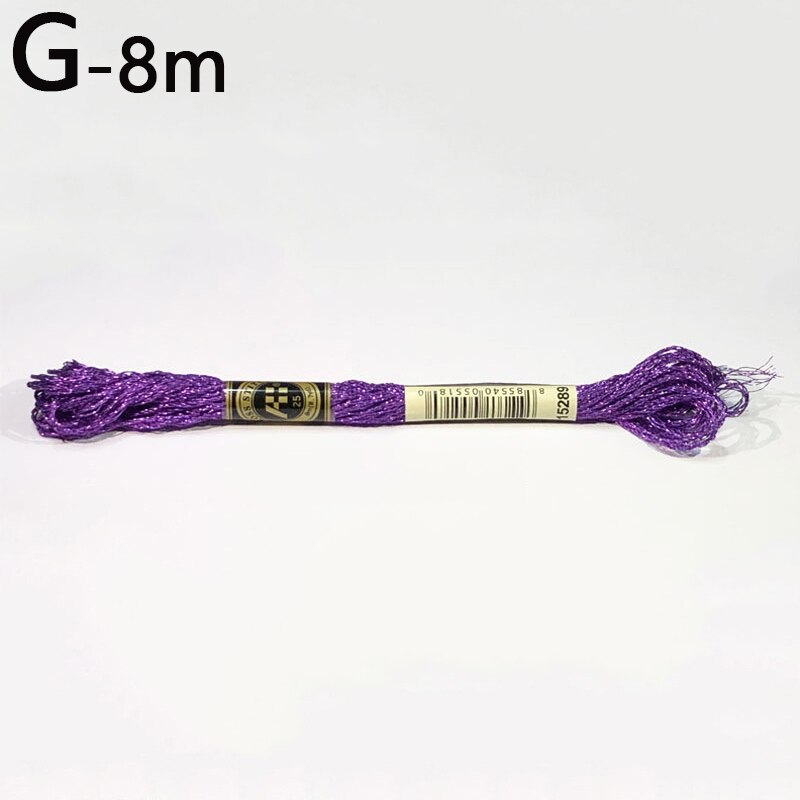 8 Meters DIY Embroidery Thread French Bullion Wire Handmade Gold Silver Wire Round Bright Silk Hand Cross Stitch Sweing Thread: G