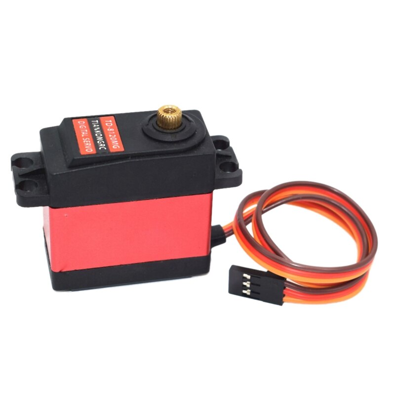 Td -8120mg waterproof metal gear digital servo with 20kg high torque 180 angles for rc remote control car model vehicle 20kg servo: Default Title