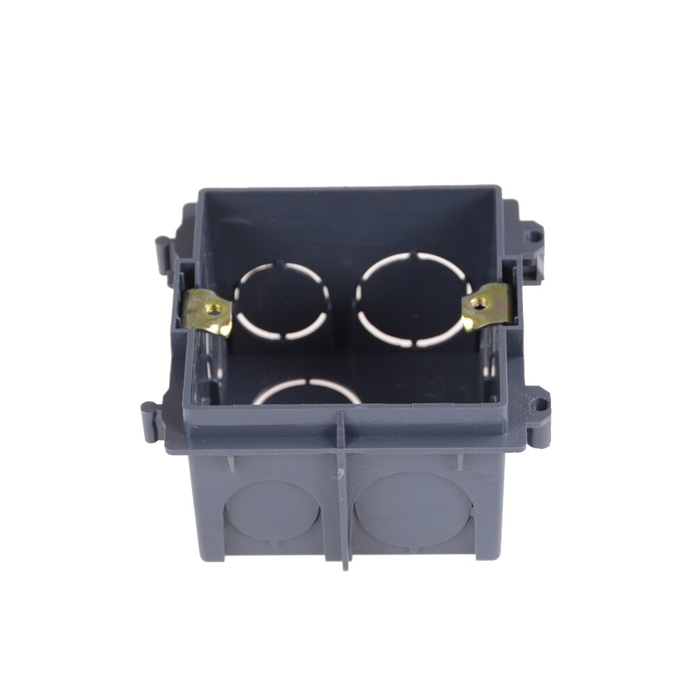 1PCS Plastic Wall Plate Wall Mount Junction Box Type 86 Switch Cassette Outlet Wall Switch Box,enclosure Flush Box Black