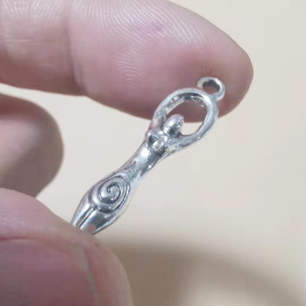 Spiral Venus Of Willendorf Fertility Goddess Charm Antique Silver Pendants Charms for Jewelry Making Necklace Bracelet Earrings