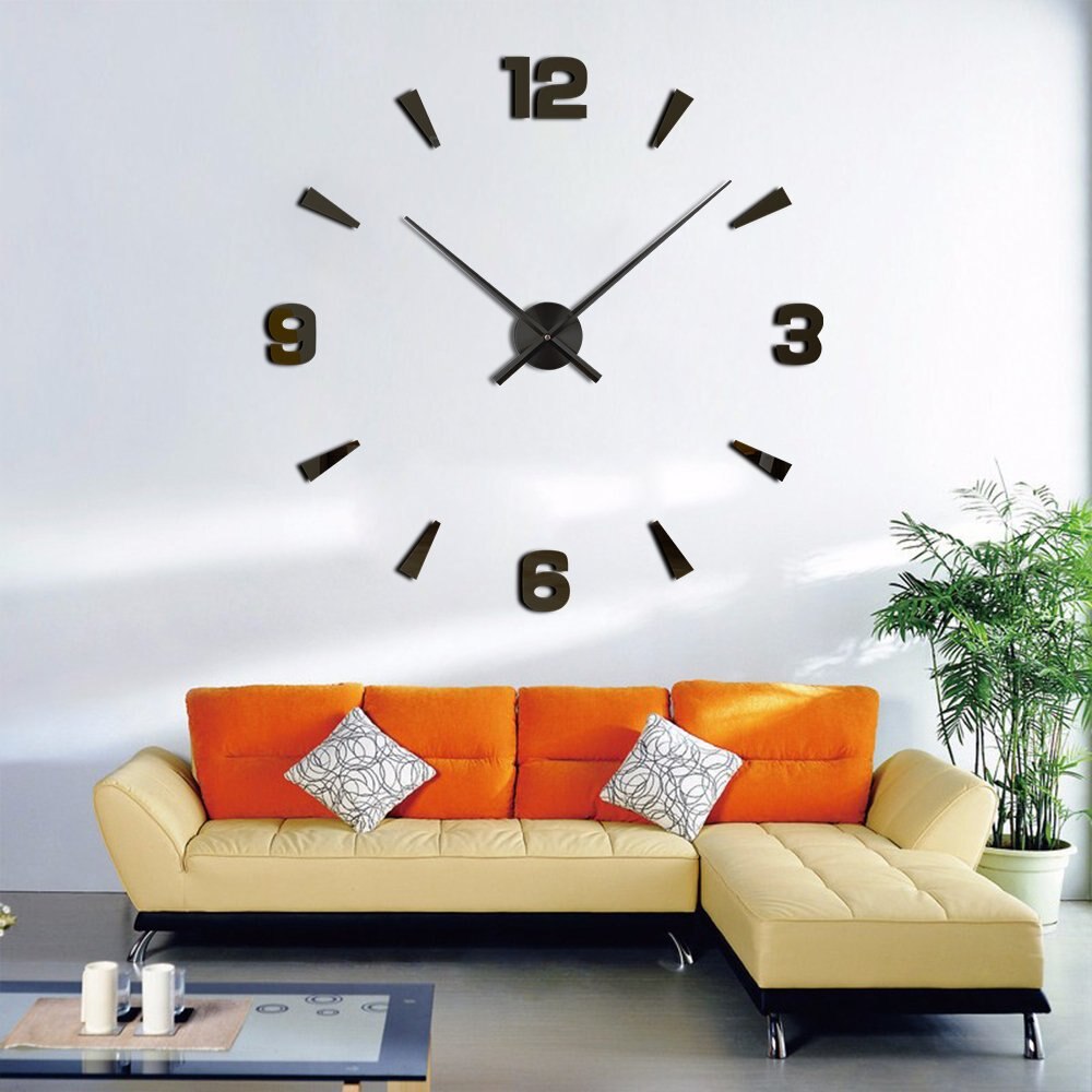 3d ur visere, gør-det-selv store ur visere nåle vægure 3d home art decor quartz ur mekanisme tilbehør sort