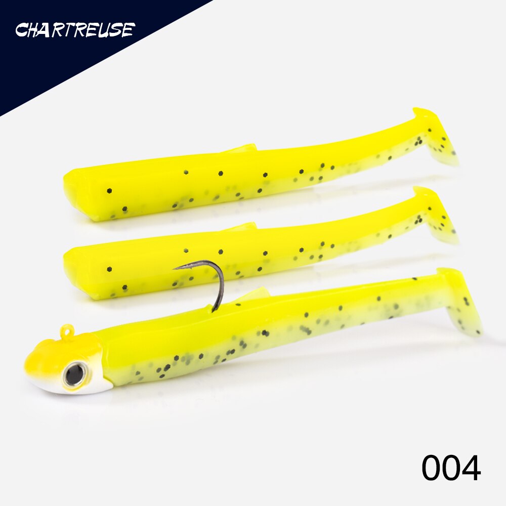 Hunthouse Official Store Fishing Soft Lure sinking 10g/15.3g/20.7g 100mm Jig Head Reflective Wobbler Crazy Eel for bass pike: 004 / 102mm jig head 10.3g