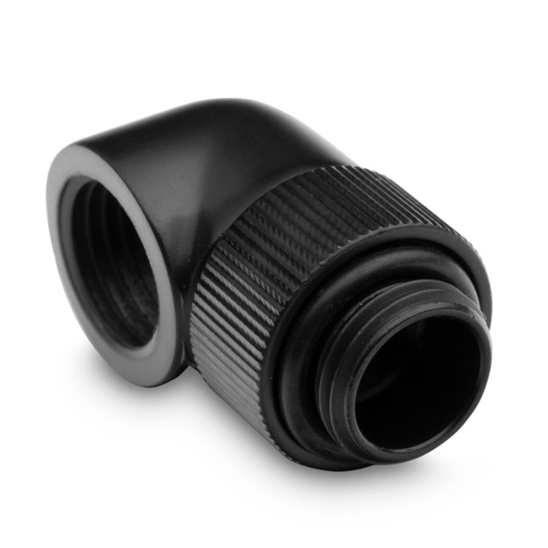 2PCS EKWB Classic Series 90 degree Adapter Fitting with G1/4" thread liquid loop elbow: Black