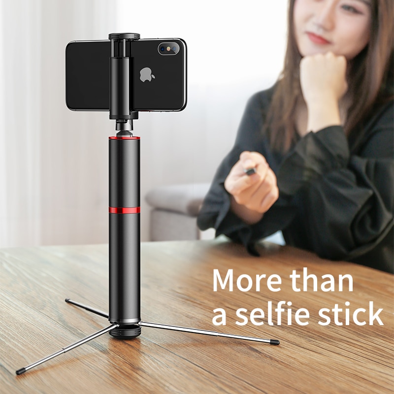 Baseus Bluetooth Selfie Stok Draagbare Handheld Smart Telefoon Camera Statief Met Draadloze Afstandsbediening Voor Iphone Samsung Huawei Android