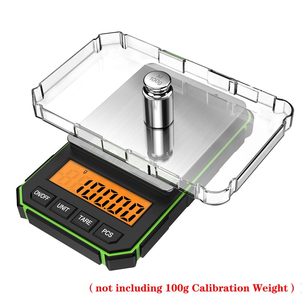 Báscula Digital electrónica multifunción de alta precisión, balanza de cocina para alimentos de 0,05g-300g, con pantalla LCD