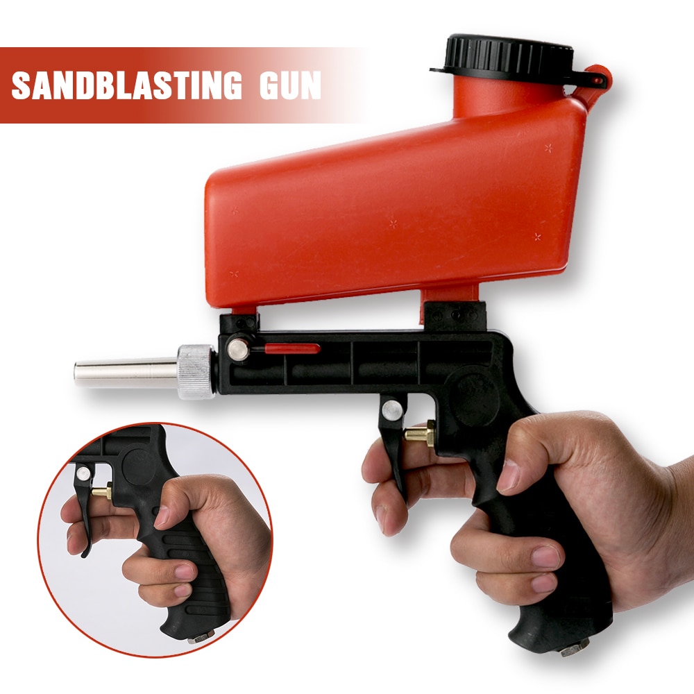 90 psi mini aerodynamisk sandblästringsmaskin justerbar pneumatisk sandblästringssats 700 cfm bärbar sandblästringspistol elverktyg