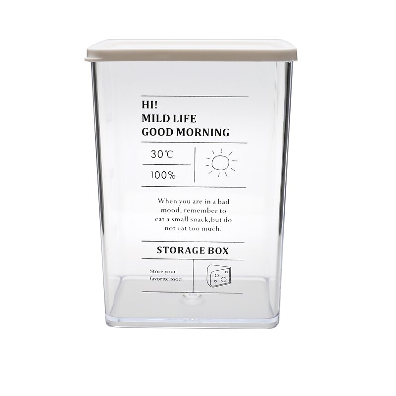 Kitchen Food Grade Plastic Storage Container Transparent Refrigerator Fresh-Keeping Box Sealing Food Preservation Cans: h