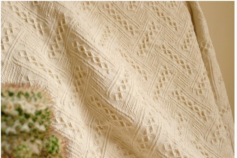 American Adult Knitted Throw Blanket solid white blanket Home Cover beach travel bed sofa Use FG1096