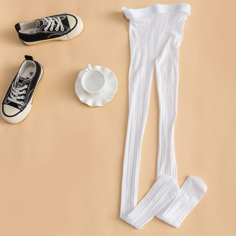 Mode Zomer Lente Dunne Baby Baby Panty Meisjes Kids Mesh Panty 3-15Y Prinses Kant Kousen Peuter Kind Panty: White / L