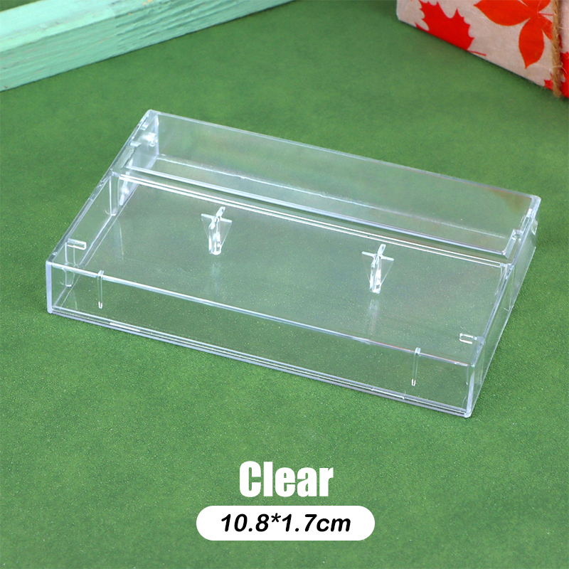 Boîte de rangement transparente pour Cassette, 1 pièce, boîtier pour bande d'enregistrement magnétique Audio, boîte anti-poussière, organisateur: Rouge