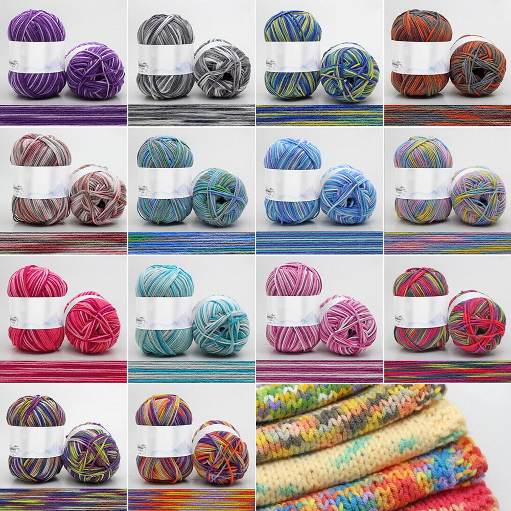 Milk Sweet Soft Cotton Baby Knitting Wool Yarn Milk Cotton Soft Baby Yarn For Hand Knitting 50g/ Crochet Baby Woolen