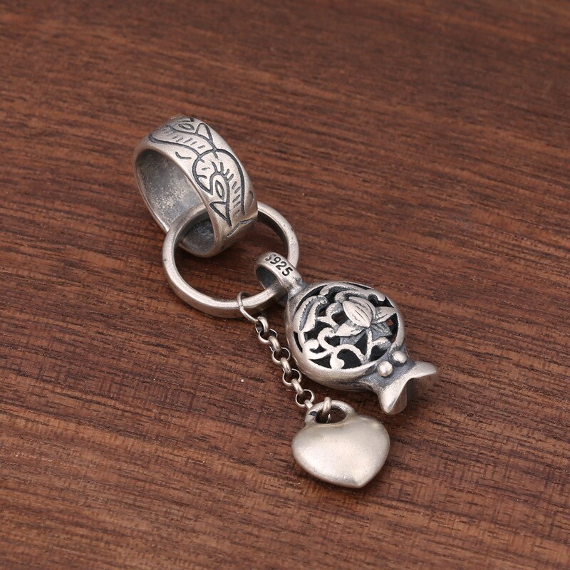 Emith-colgante de flor de loto para hombre, collar redondo Compatible con todo, joyería de estilo chino de buena suerte,: 2