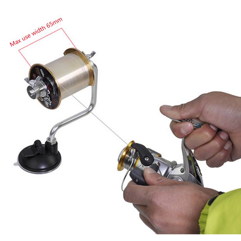 1pc Portable Fishing Line Winder Reel Spool Spooler Multi-rotate Aluminum Spool Holder Fishing Tackle Tools Accessories