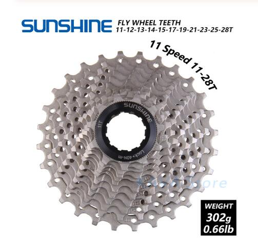 Rueda libre de bicicleta de carretera de sol 11-25/28/32/36T de acero para volante de bicicleta 8/9/10/11 S rueda libre de caset: 11 Geschwindigkeit 11-28T