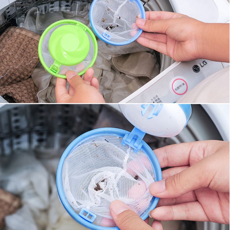 Hårfjerning fangst mesh filteropsamlerpose støvrensning kugle vaskemaskine klud vaskepose fnug enhed husholdningsværktøj