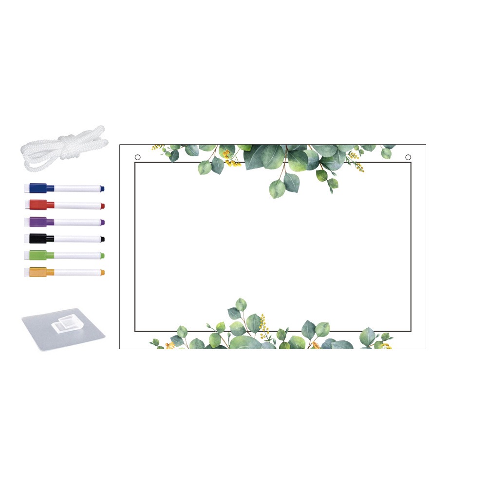 mit 6 Stiften, Acryl-Notiztafel, transparent, wiederverwendbar, Kühlschrank, Kalender, rahmenlos, zum Aufhängen, Notiztafel-Set, Kühlschrank: Navy Blau