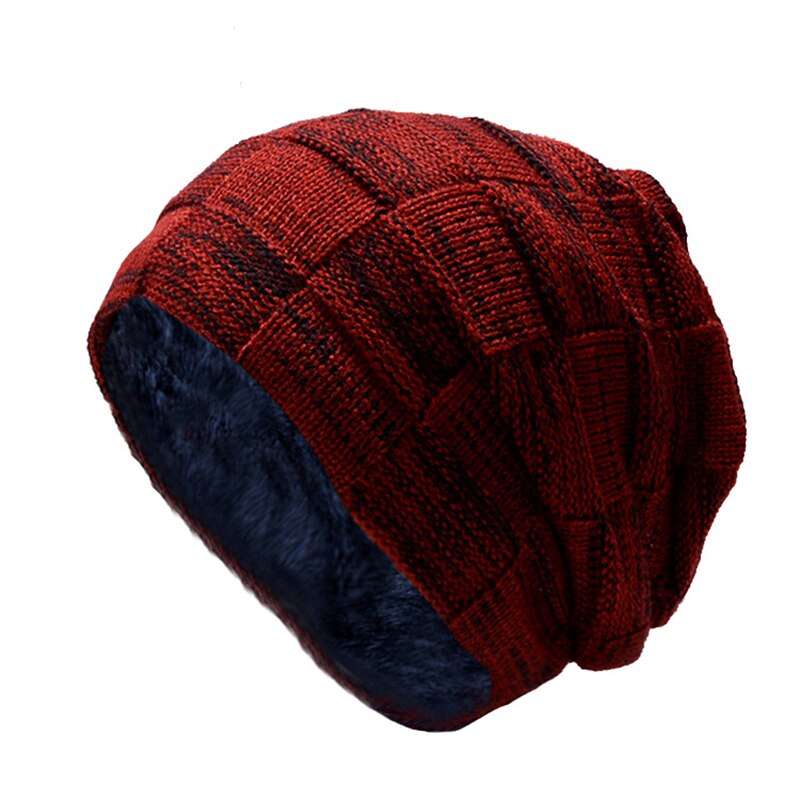 Winter Beanie Hoeden Sjaal Set Warme Muts Skull Cap Halswarmer Met Dikke Fleece Gevoerde Winter Hoed En Sjaal voor Mannen Vrouwen: Adult single red