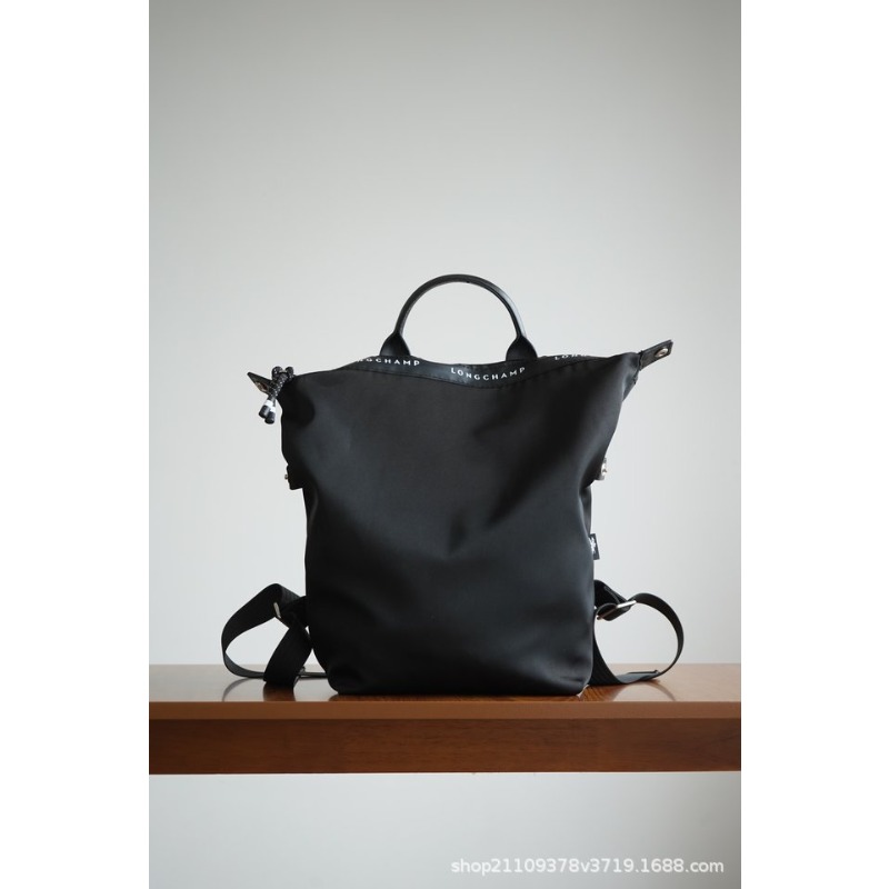 2025 nuovo Zaino lungo, zaino in nylon, zaino impermeabile, casuale, leggero, di grande capacità, alla moda per tutte le stagioni: Verde scuro