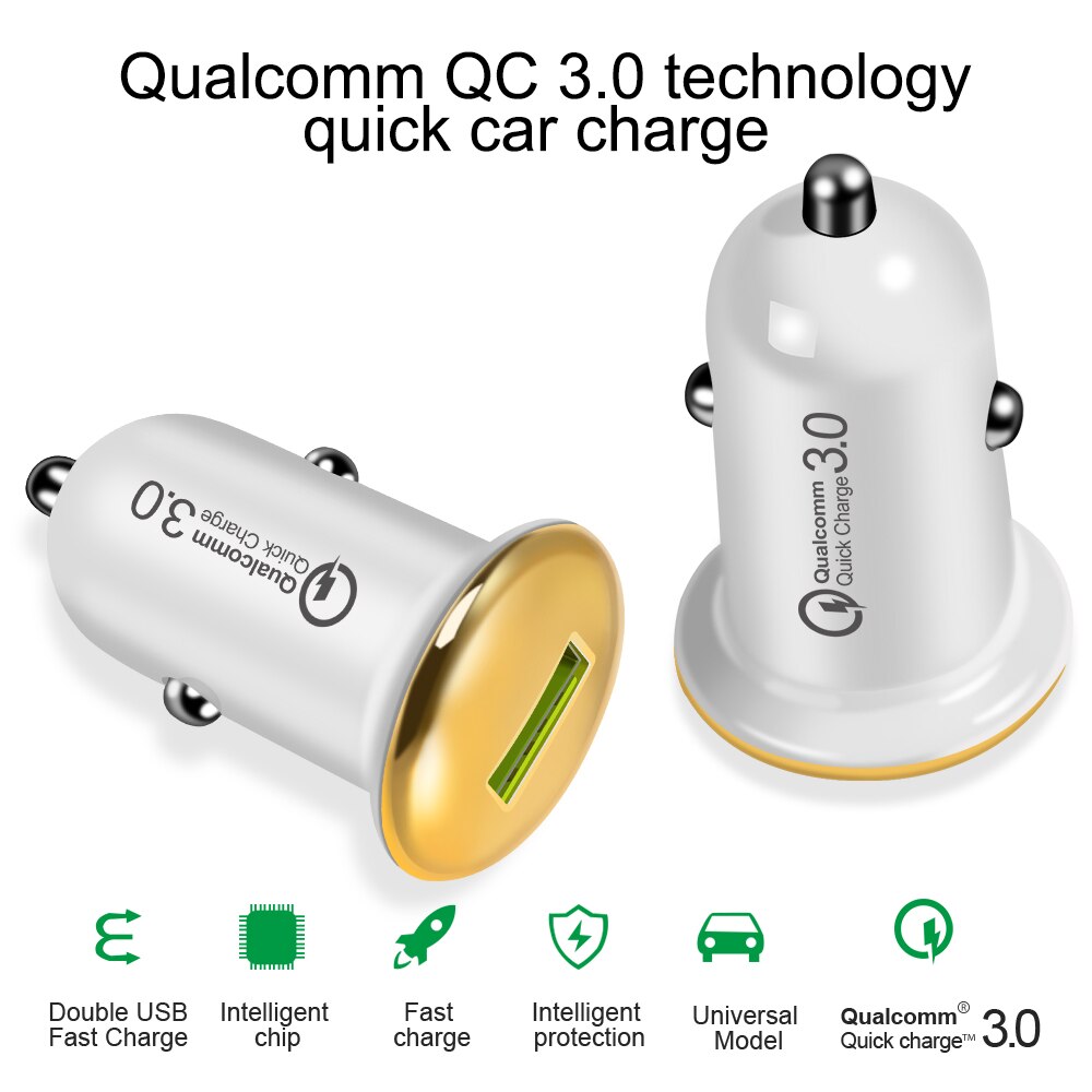 Quick Charge 3.0 Fast Charge QC 3.0 Fast Charge USB Car Charger For Honor 9 10 lite V9 V10 V20 10i 20i 7X 7C 7A 8A 8C 8X MAX 9X