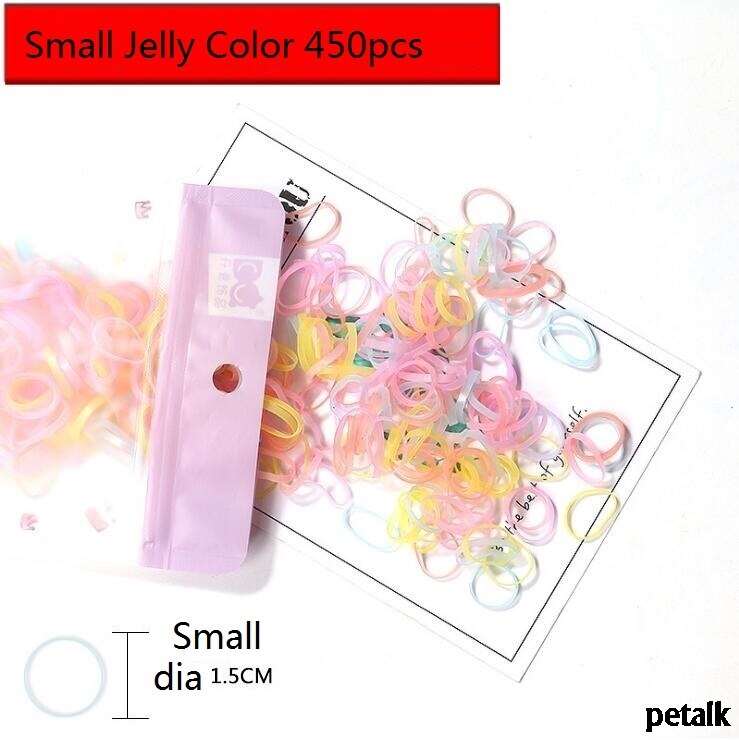 1Bag=220pcs/450pcs Dog Grooming Bands Elastic Dog Rubber Bands for Hair Grooming headwear York Maltese dog