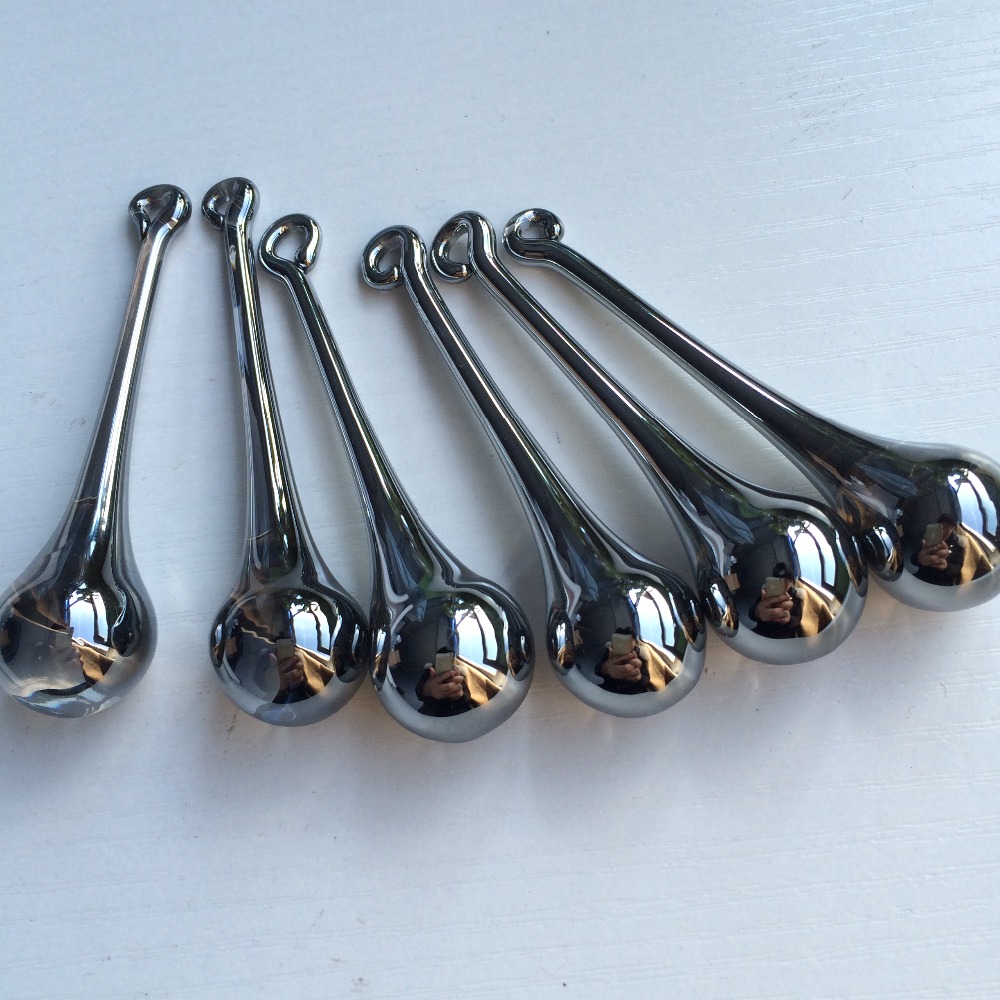 10pcs/Lot Black 20x80mm Raindrop Pendant Chandelier Parts Crystal Glass Chandelier Prism Hanging Home Decoration Business Party