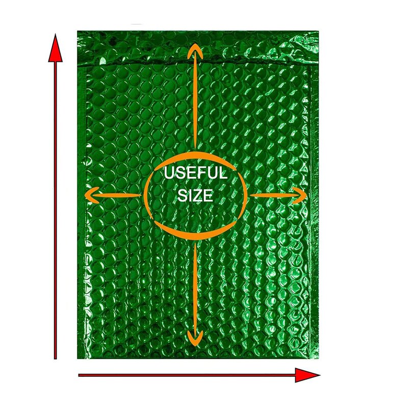 10pcs Green Poly Bubble Mailer Envelopes Bags Self Seal Padded Heavy-Duty Waterproof Sealing Packaging 18X23cm
