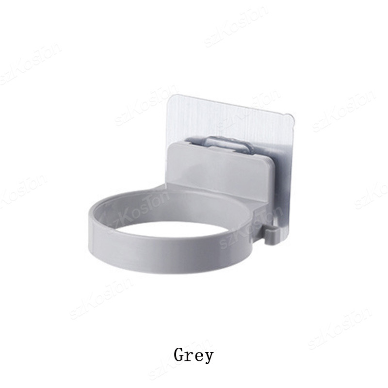 Föhn Stijltang Houder Wandgemonteerde Plank Met Sterke Ruglijm Voor Badkamer Geen Boren Draadhanger Sterke Lijm: Light Grey