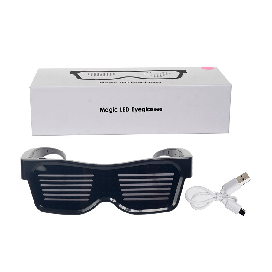 Magic Bluetooth LED Party Glasses APP Control Freely editable LED luminous glasses EMD DJ Electric Glow Party Supplies