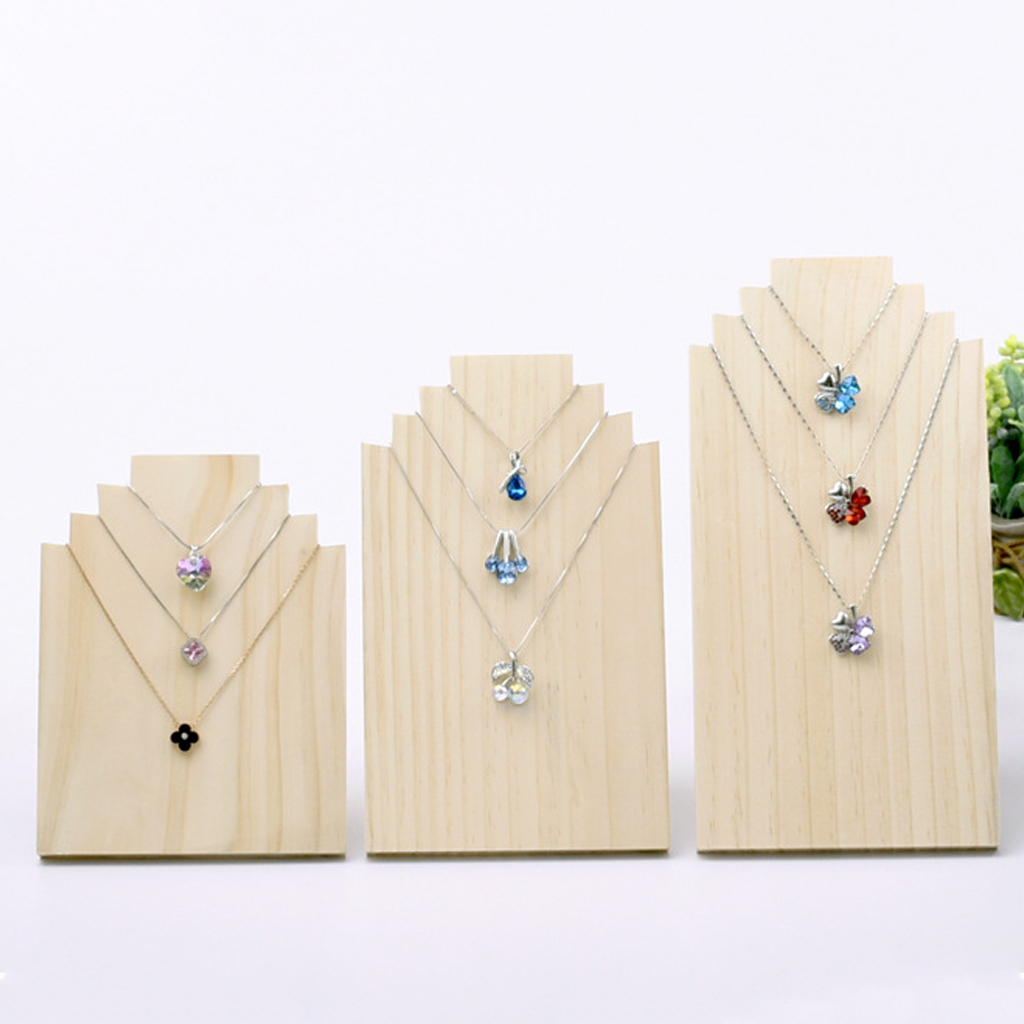 Wooden Display Stands Necklace Holder Unfinished Unpainted Jewelry Organizer Jewelry shop necklace display stand