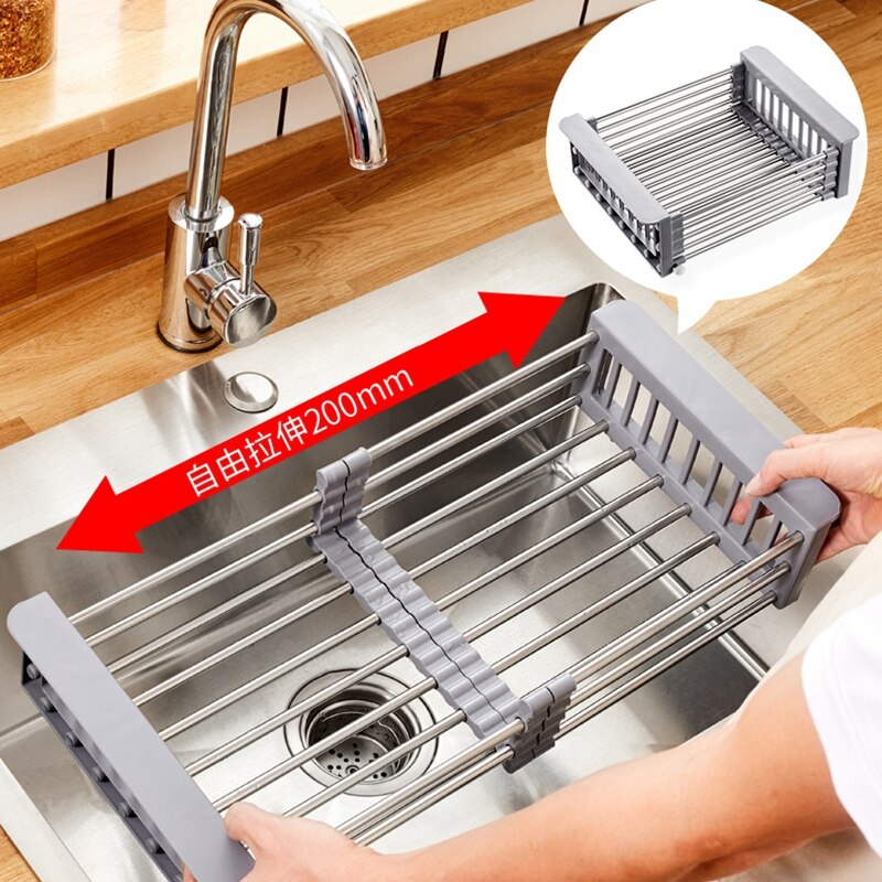 Drainage Racks Kitchen Sink Drain Rack Silica Gel Drainage Rack T... – Grandado