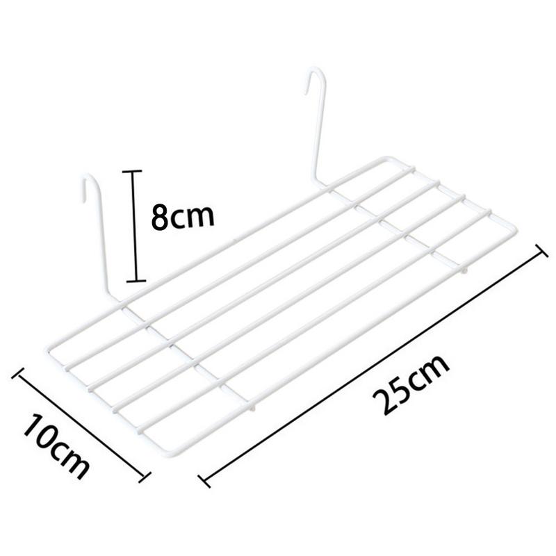 Vægdekoration jernramme hængestativ væg display opbevaringsboks multifunktion mesh tråd metal væghylde: E