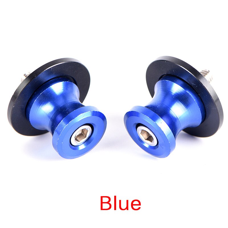 2pcs/lot Universal Motorcycle Accessories Parts Swingarm Spool Sliders 6mm Swing Arm Spools Sliders: Blue