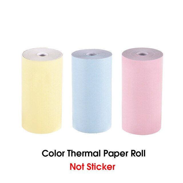 Peripage 56X30Mm Thermisch Papier Label Papier Sticker Papier Voor Thermische Pocket Mini Printer A6 A8: Color 3 Rolls