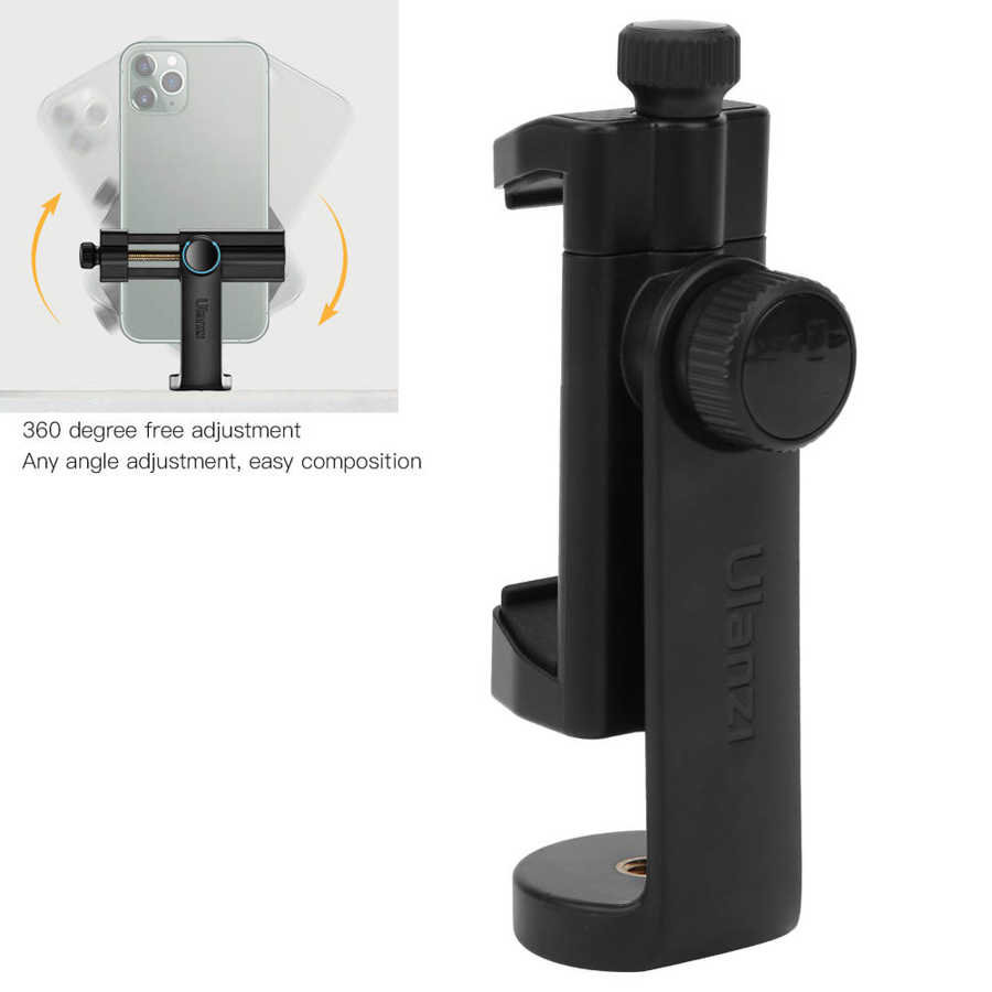Ulanzi ST-17 Smartphone Clip Mount Houder 360 Graden Rotatie Verticale Schieten Telefoon Statief Met Koud Schoen 1/4in schroef