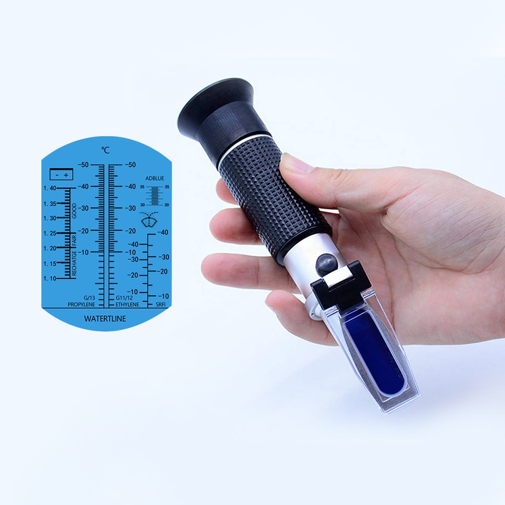 4 In 1 Automotive Antifreez Refractometer Engine Fluid Glycol Freezing Point Urea Battery Refractometer Glass Water Tester Meter